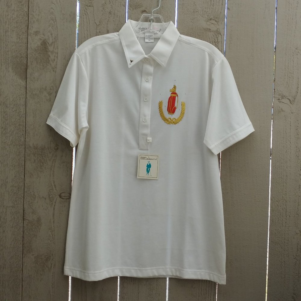 Pro Celebrity Ladies Polo Golf Shirt size M